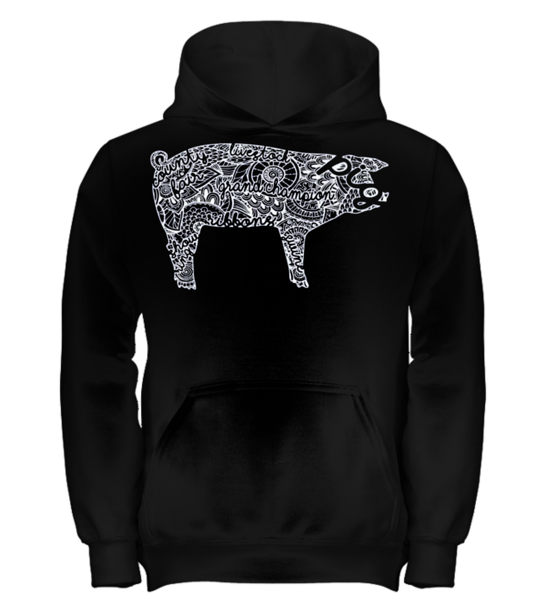 Pig Livestock Show Mandala - Swin Kids Hoodie Pig Livestock Show Mandala - Swin Kids Hoodie