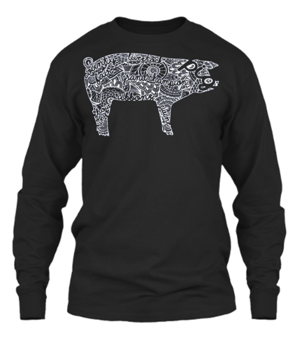Pig Livestock Show Mandal...Unisex Long Sleeve Pig Livestock Show Mandal...Unisex Long Sleeve