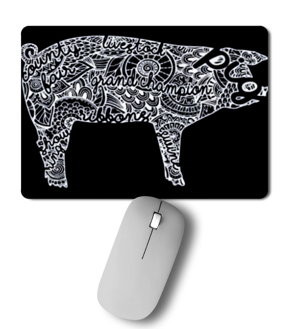 Pig Livestock Show Mandala - Swin Mousepad Pig Livestock Show Mandala - Swin Mousepad