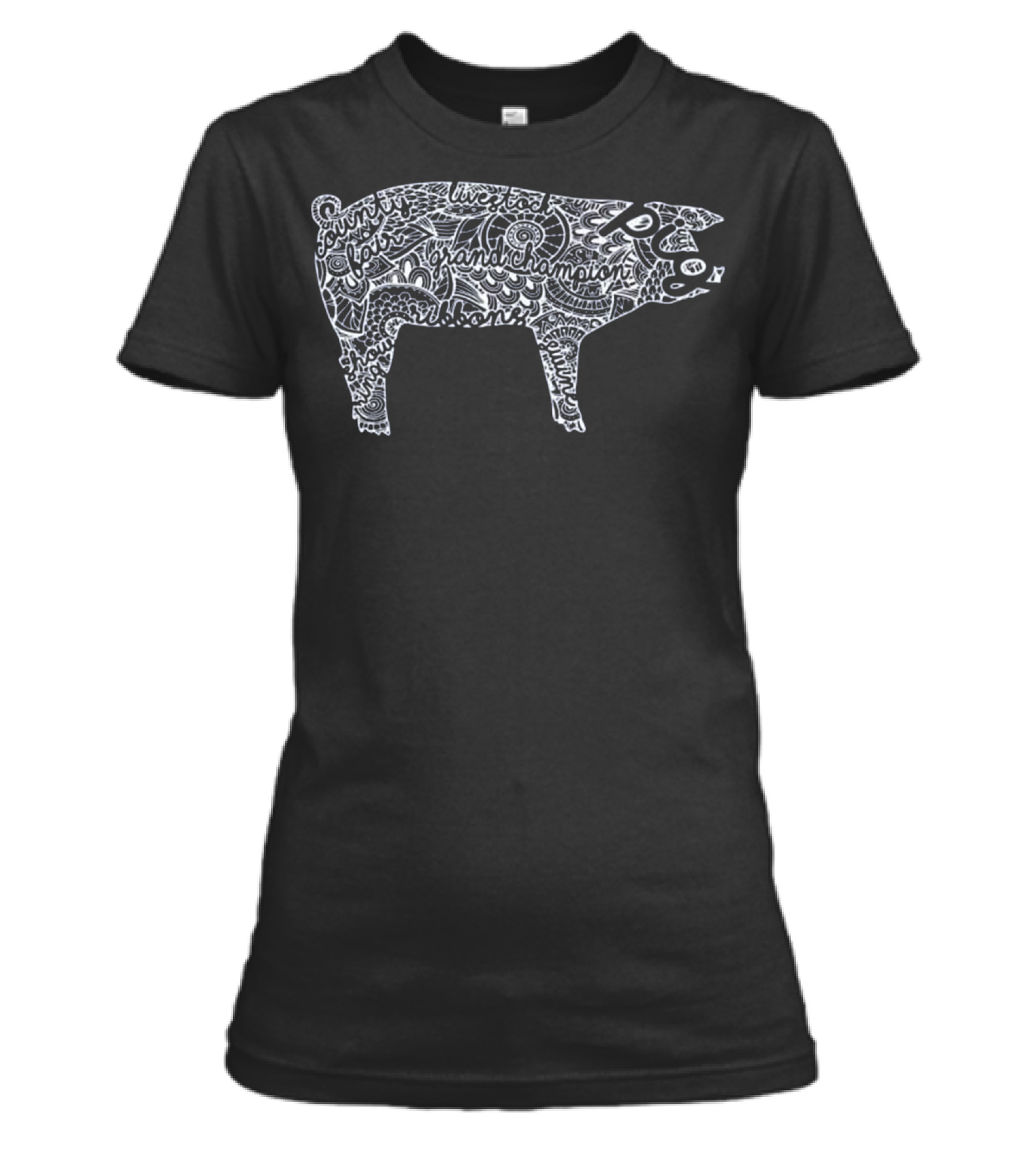 Pig Livestock Show Mandal...Womens T-Shirt 