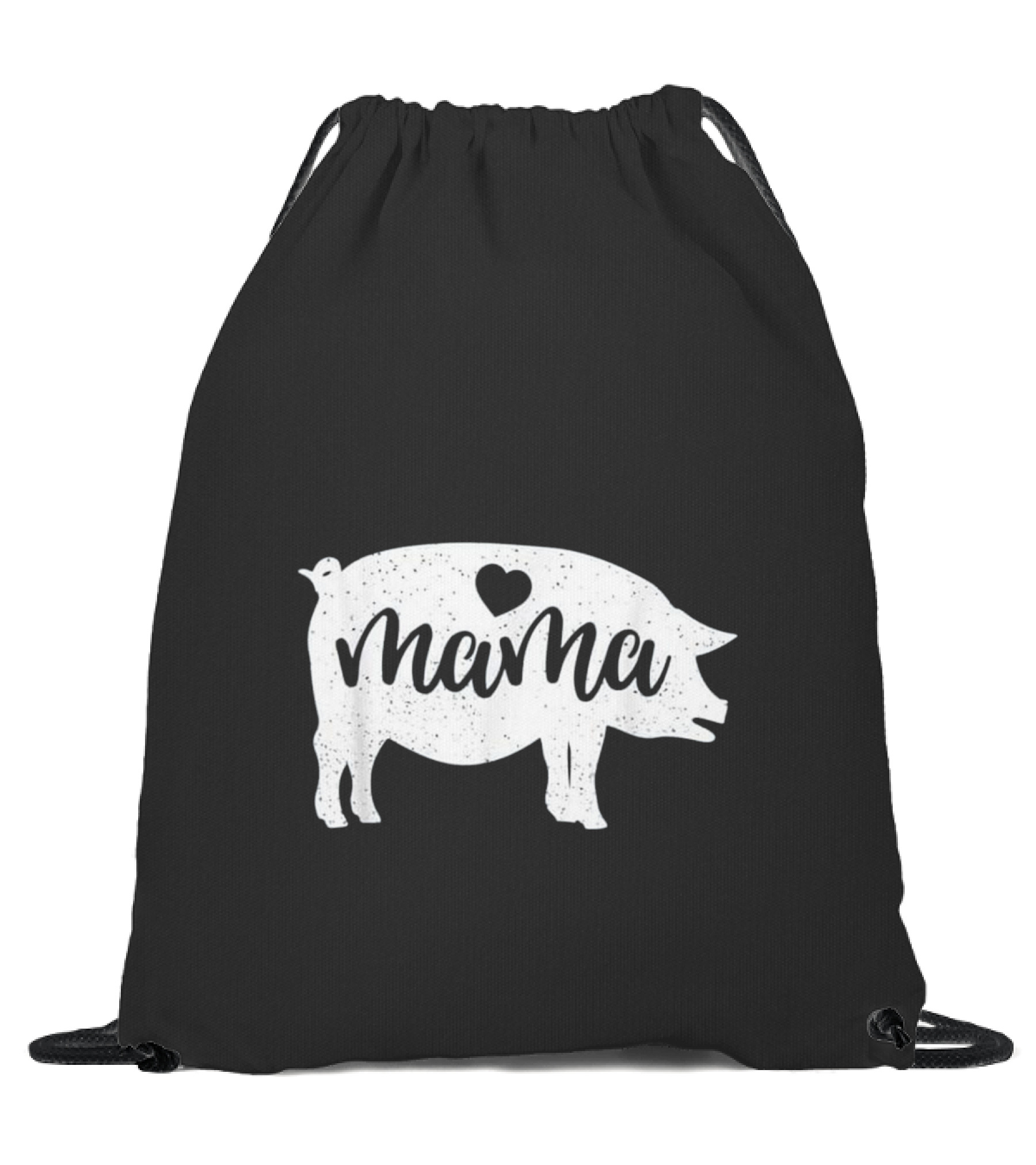 Pig Mothers Day Mama Farm Mom Love Drawstring Bag