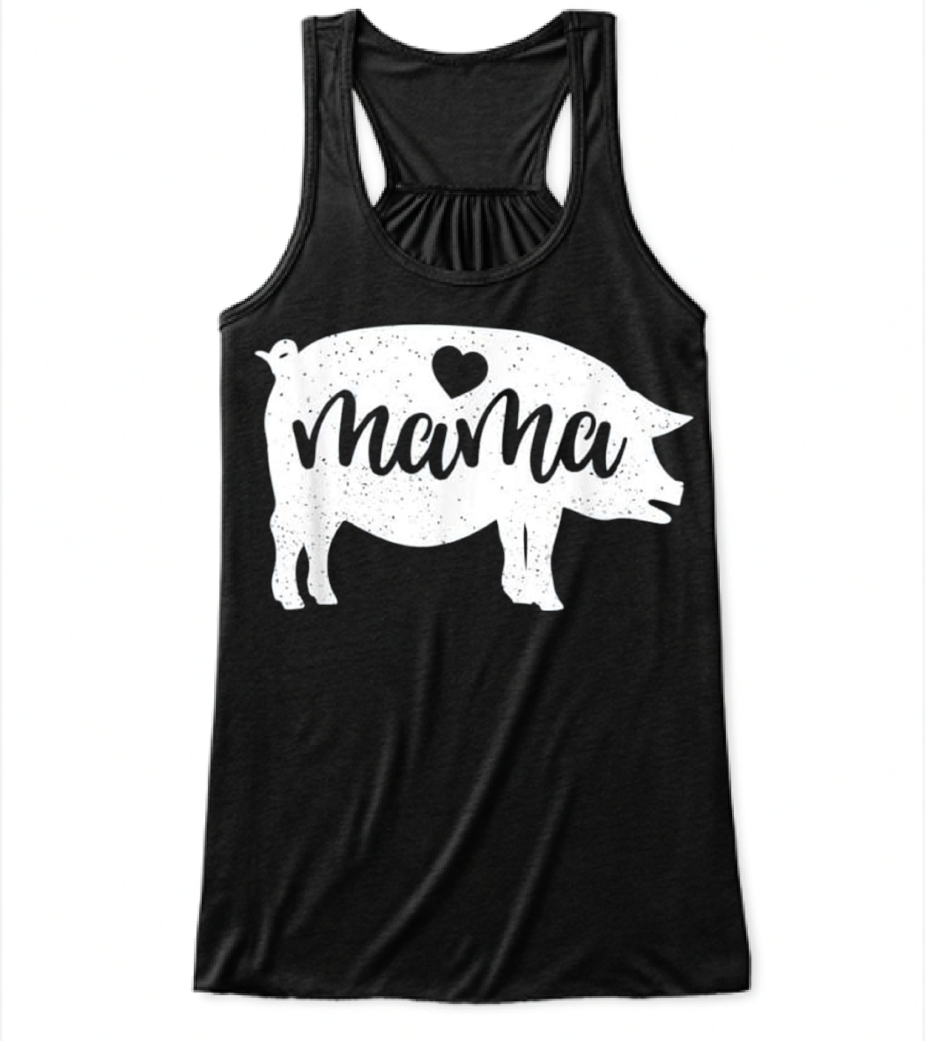 Pig Mothers Day Mama Farm Mom Love Flowy Tank Top