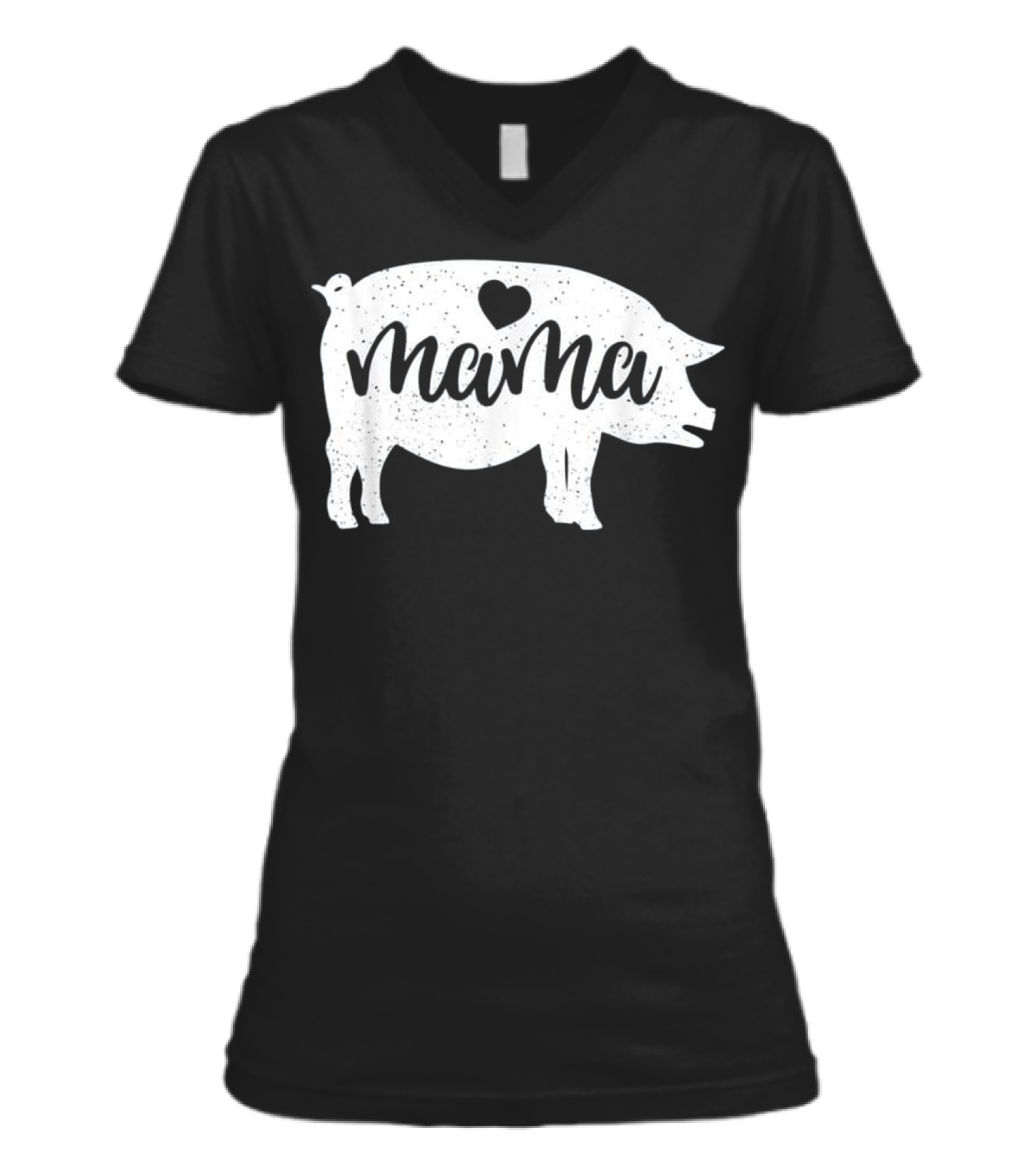 Pig Mothers Day Mama Farm...V-Neck Womens T-Shirt Pig Mothers Day Mama Farm...V-Neck Womens T-Shirt