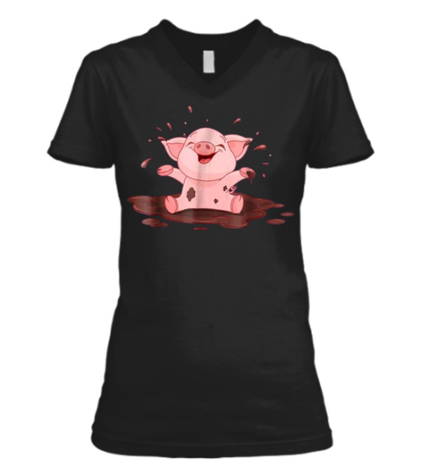 Pig Shirt - Funny Gift Fo...V-Neck Womens T-Shirt Pig Shirt - Funny Gift Fo...V-Neck Womens T-Shirt
