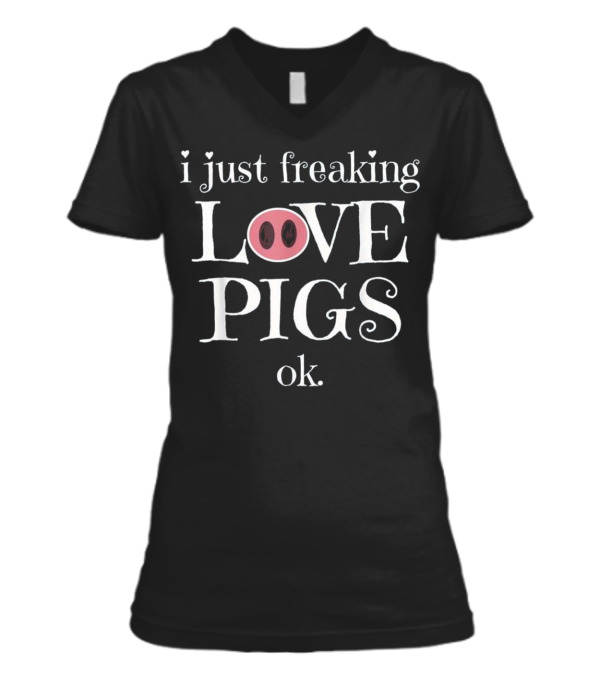 Pig Farm Funny V-Neck Womens T-Shirt Pig Farm Funny V-Neck Womens T-Shirt