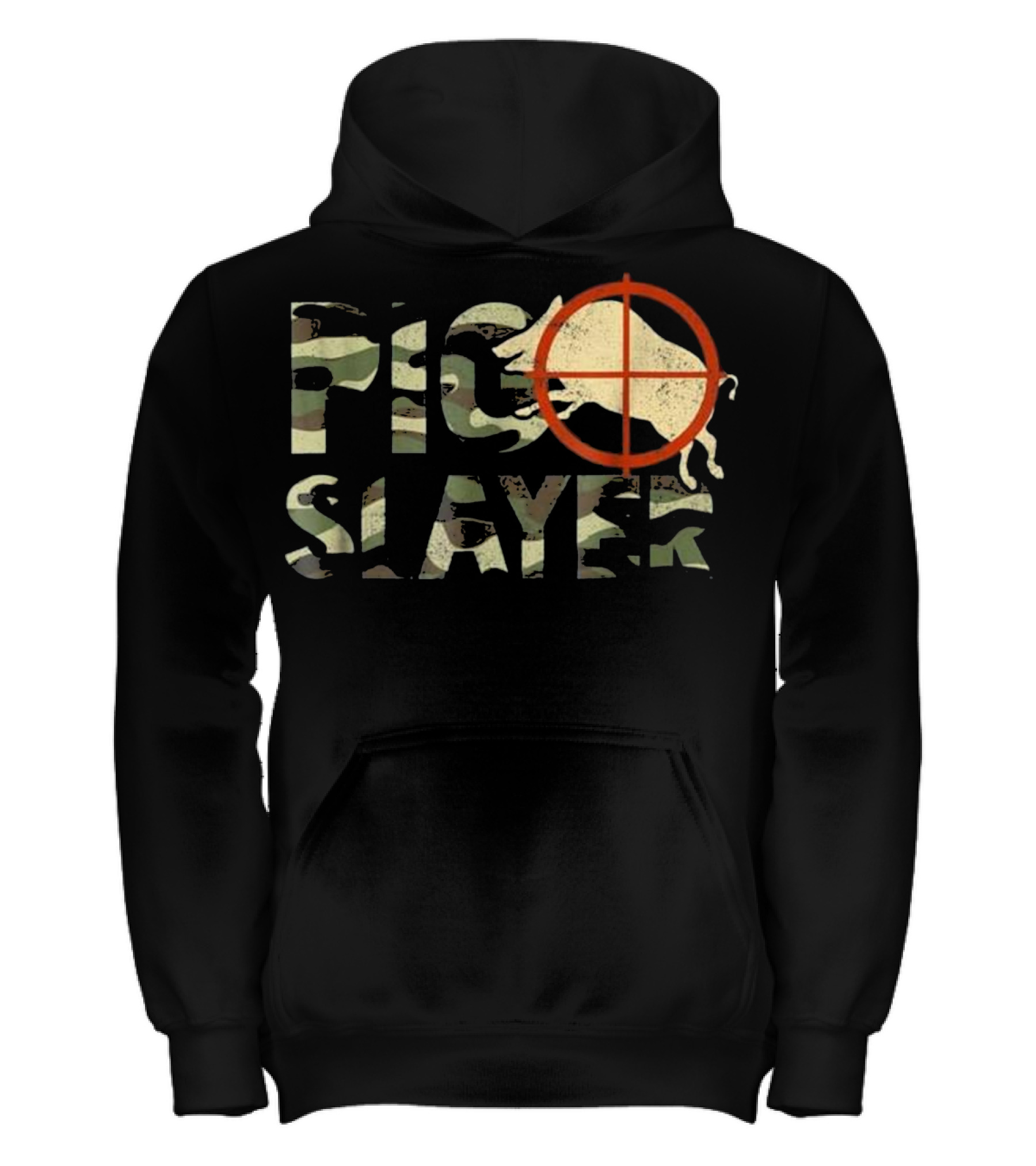 Pig Slayer Camo Funny Hog...Kids Hoodie 