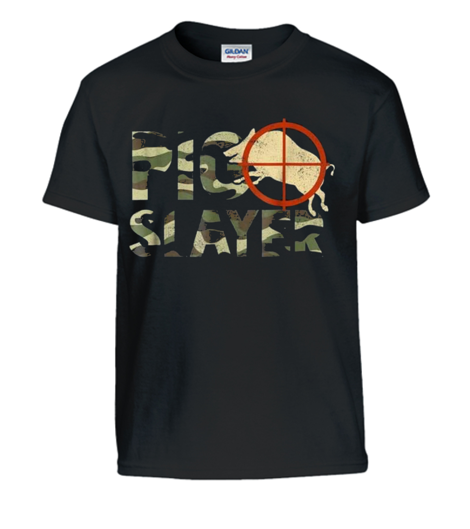 Pig Slayer Camo Funny Hog...Kids T-Shirt 