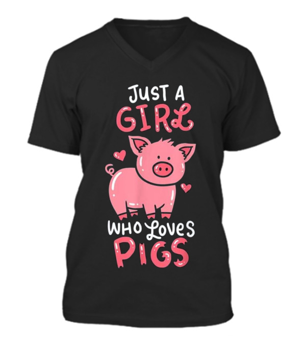 Pig T Piglet Hog Farm Anim V-Neck Unisex T-Shirt Pig T Piglet Hog Farm Anim V-Neck Unisex T-Shirt