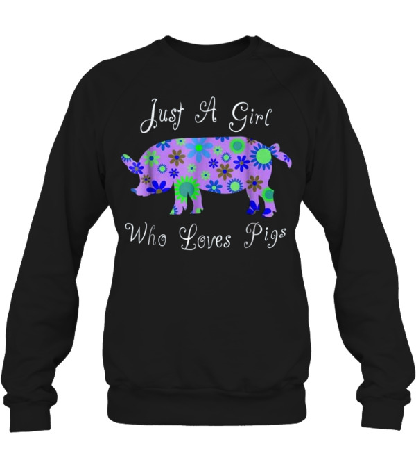 Pig T s For Girls - Cute Floral Pi Crewneck Sweatshirt Pig T s For Girls - Cute Floral Pi Crewneck Sweatshirt