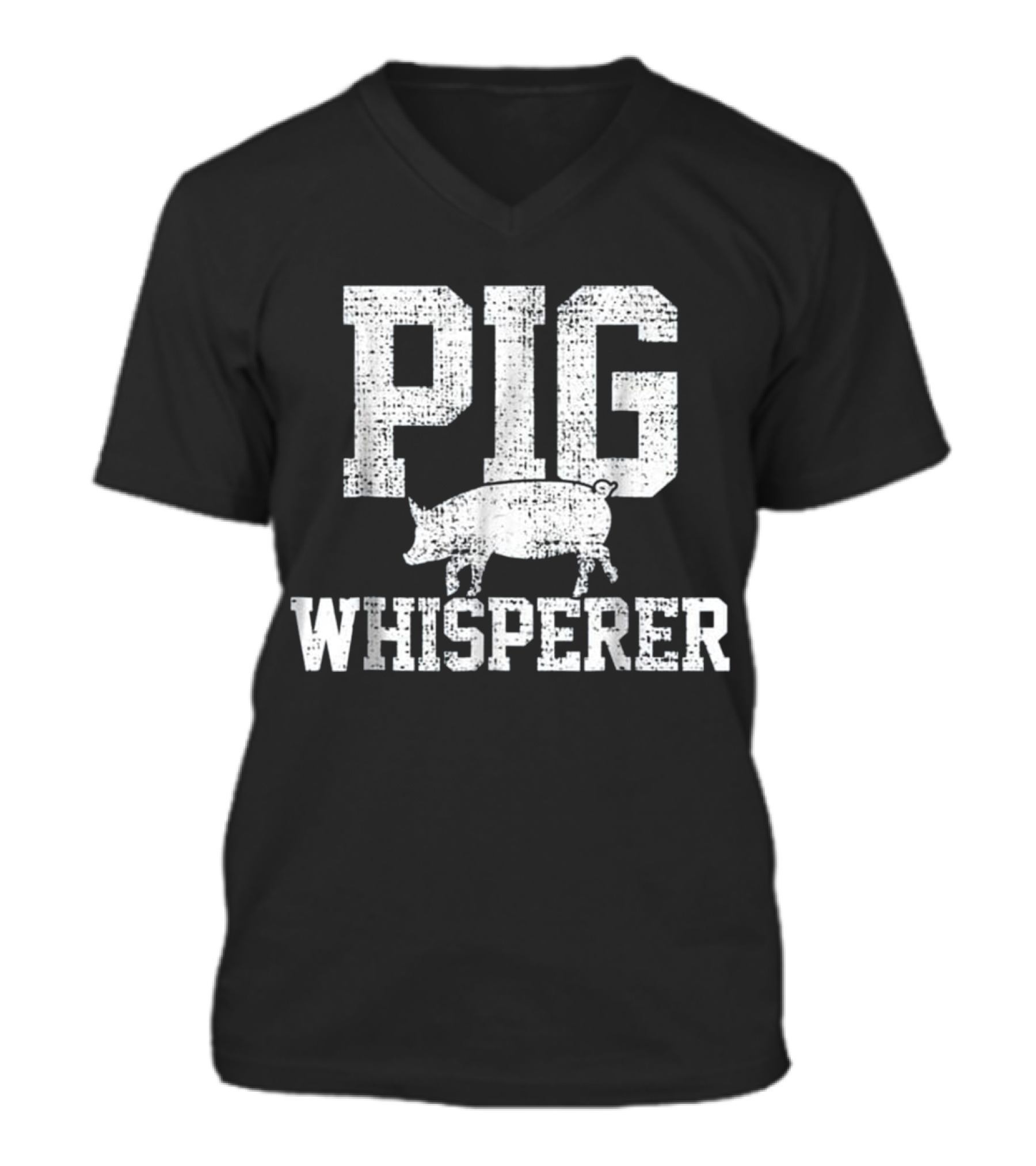 Pig Whisperer Farmer Farm T V-Neck Unisex T-Shirt