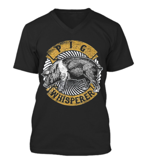Pig Whisperer Love Pigs F...V-Neck Unisex T-Shirt Pig Whisperer Love Pigs F...V-Neck Unisex T-Shirt