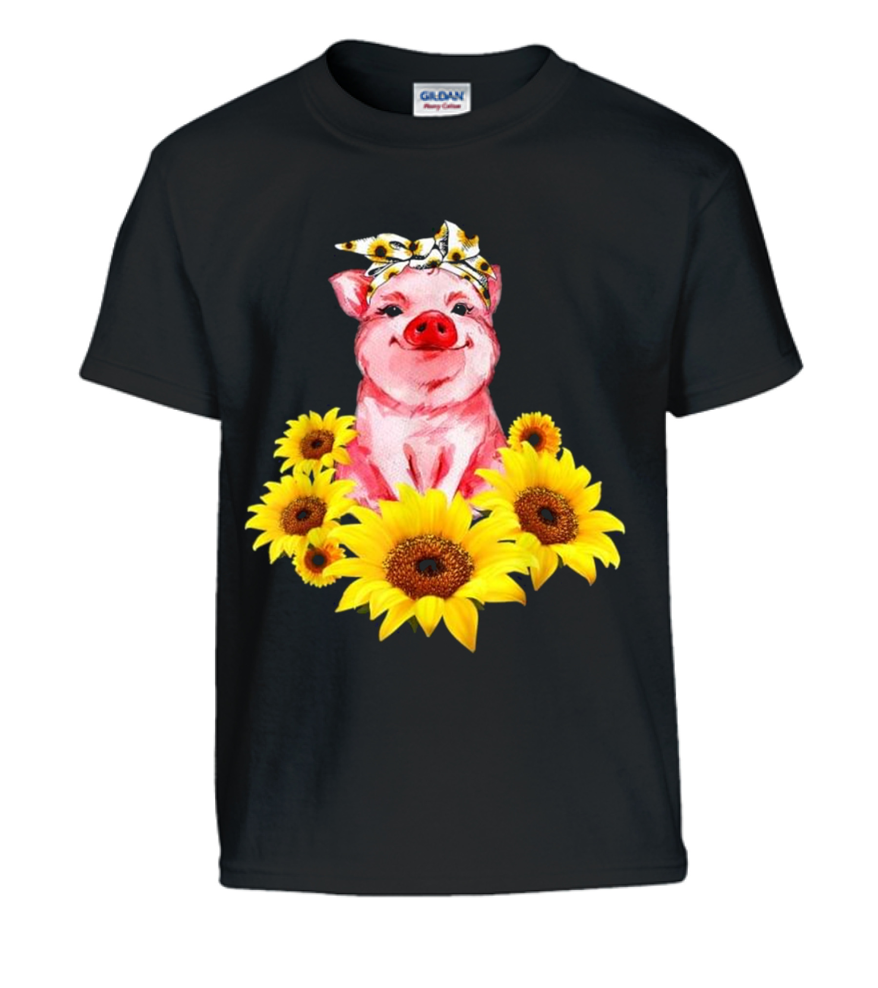 Pig With Sunflower Turban Lovely Gift Kids T-Shirt