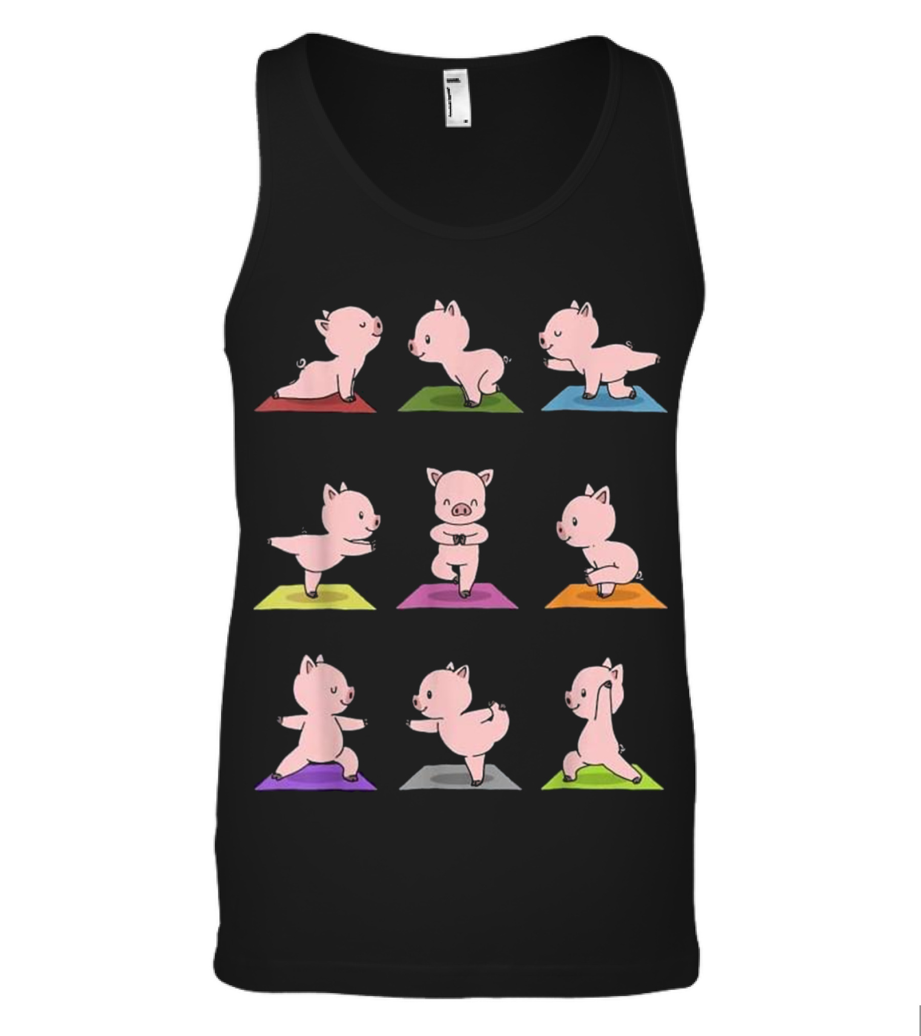 Pig Yoga Funny Piglets In Yoga Poses Tank Top