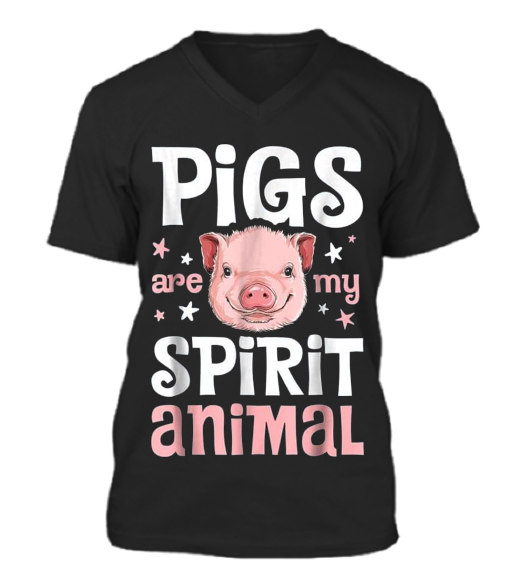 Pigs Are My Spirit Animal...V-Neck Unisex T-Shirt 