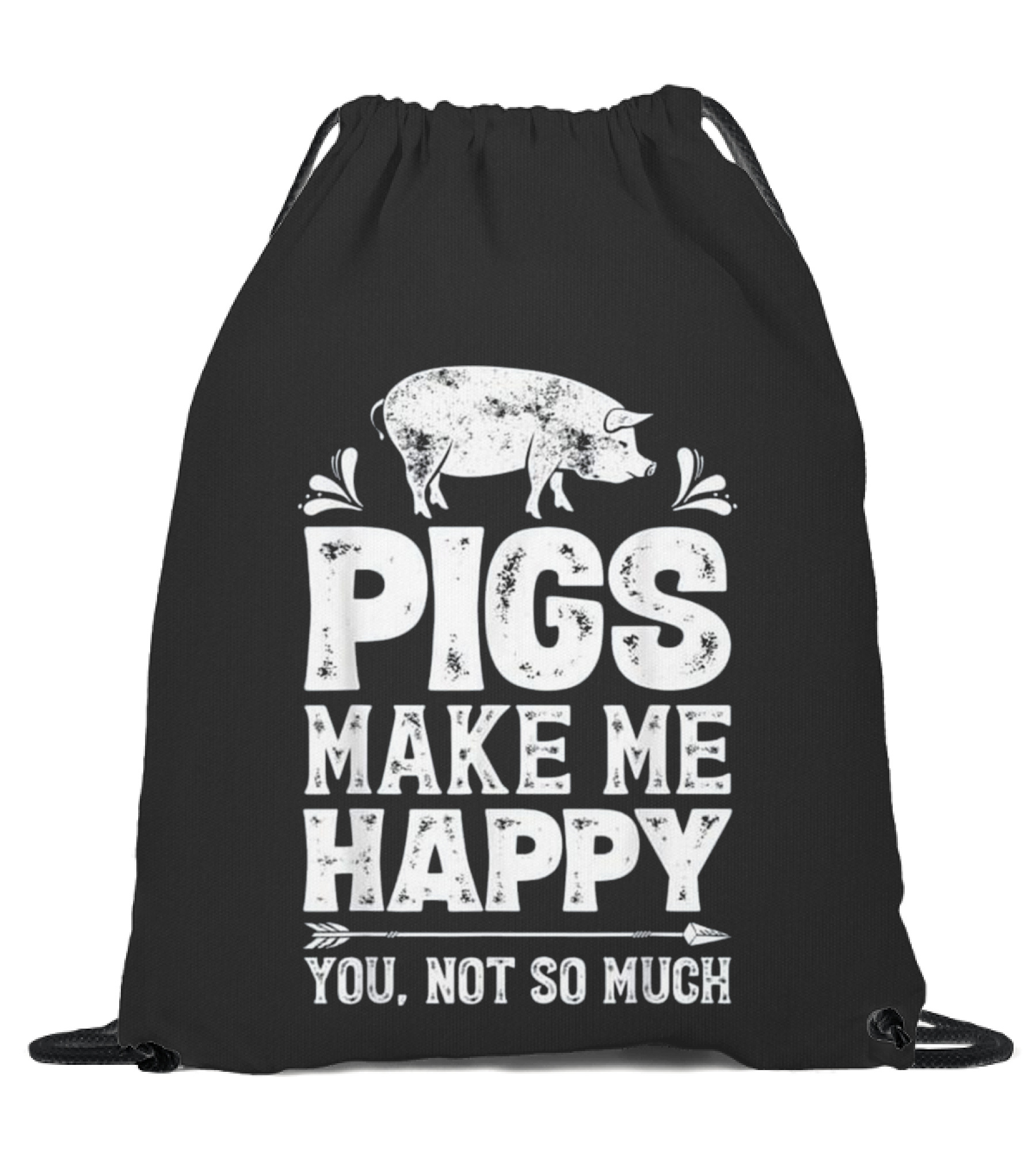 Pigs Make Me Happy T Funny Pig Farm Far Drawstring Bag Pigs Make Me Happy T Funny Pig Farm Far Drawstring Bag