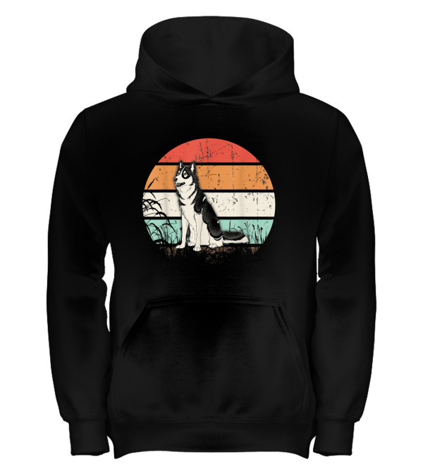 Vintage Retro Siberian Hu...Kids Hoodie Vintage Retro Siberian Hu...Kids Hoodie