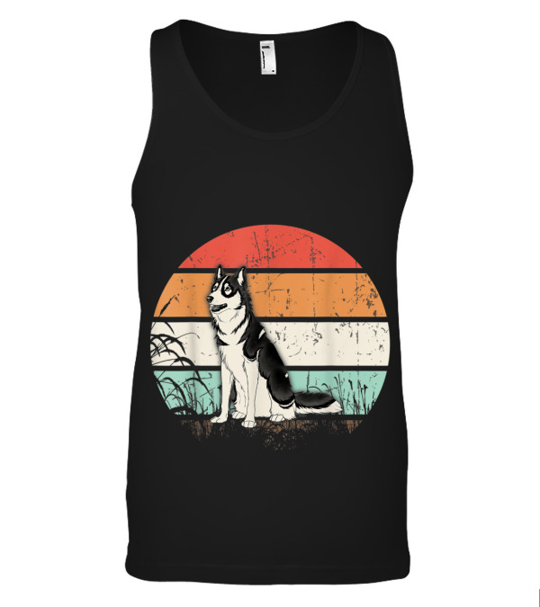 Vintage Retro Siberian Husky Sunset Do Tank Top Vintage Retro Siberian Husky Sunset Do Tank Top