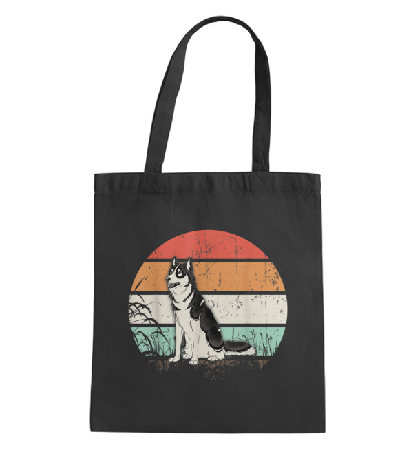 Vintage Retro Siberian Husky Sunset Do Tote Bag Vintage Retro Siberian Husky Sunset Do Tote Bag