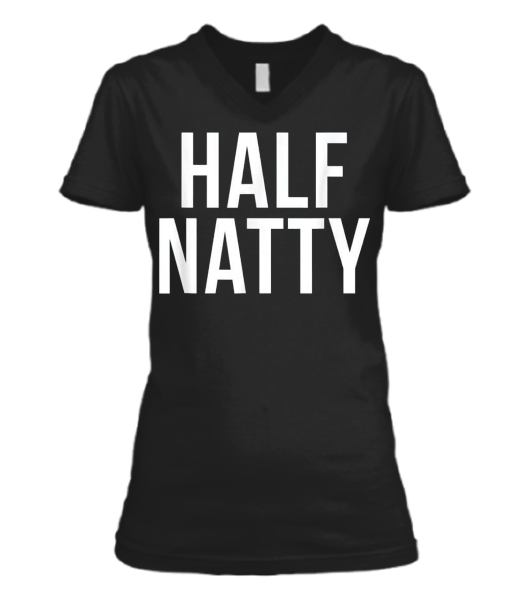 Half Natty Funny Fitness Gym V-Neck Womens T-Shirt