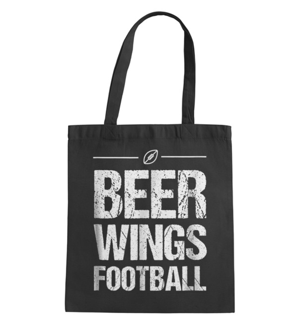 Beer Wings Football Tote Bag Beer Wings Football Tote Bag