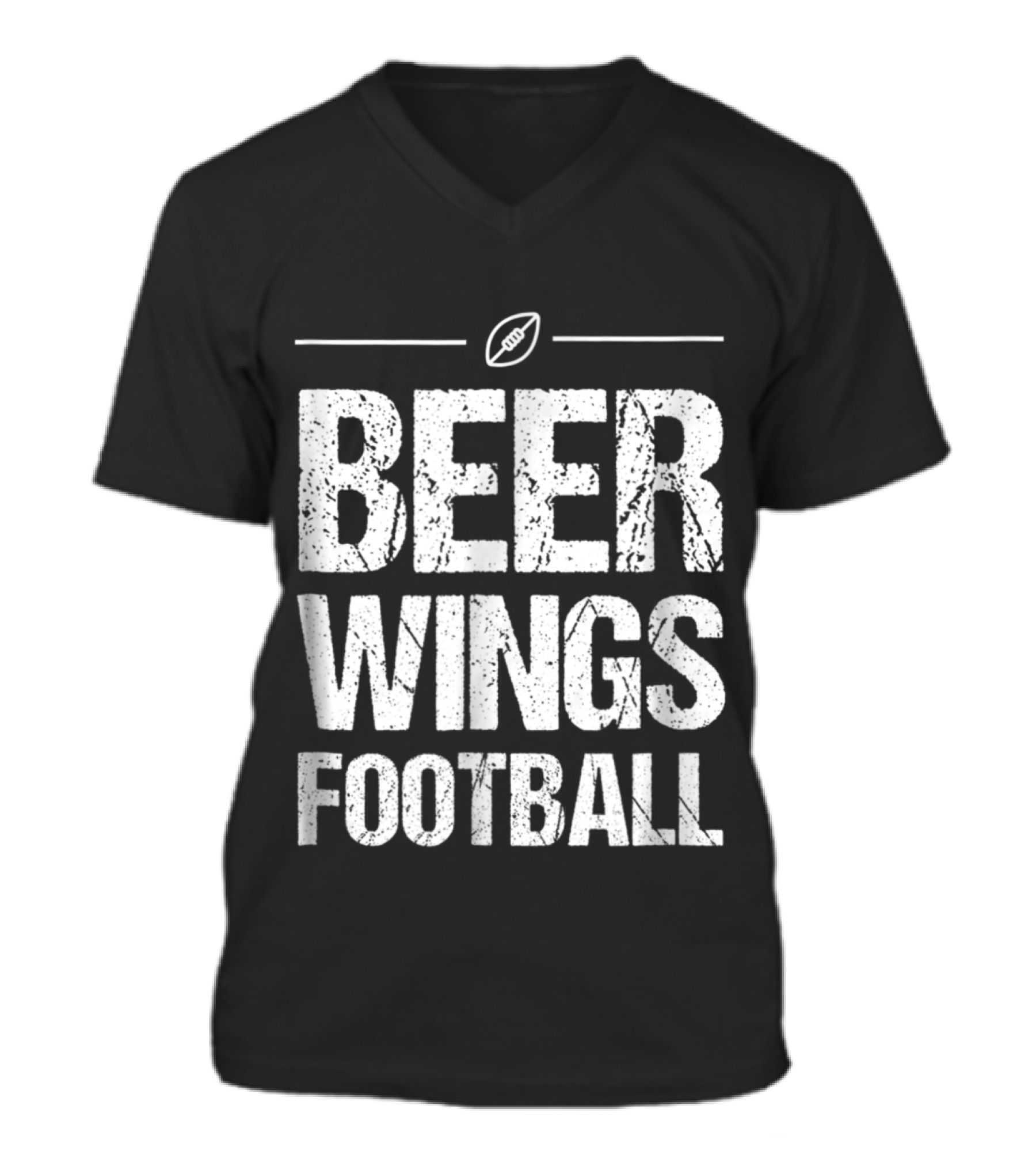 Beer Wings Football V-Neck Unisex T-Shirt