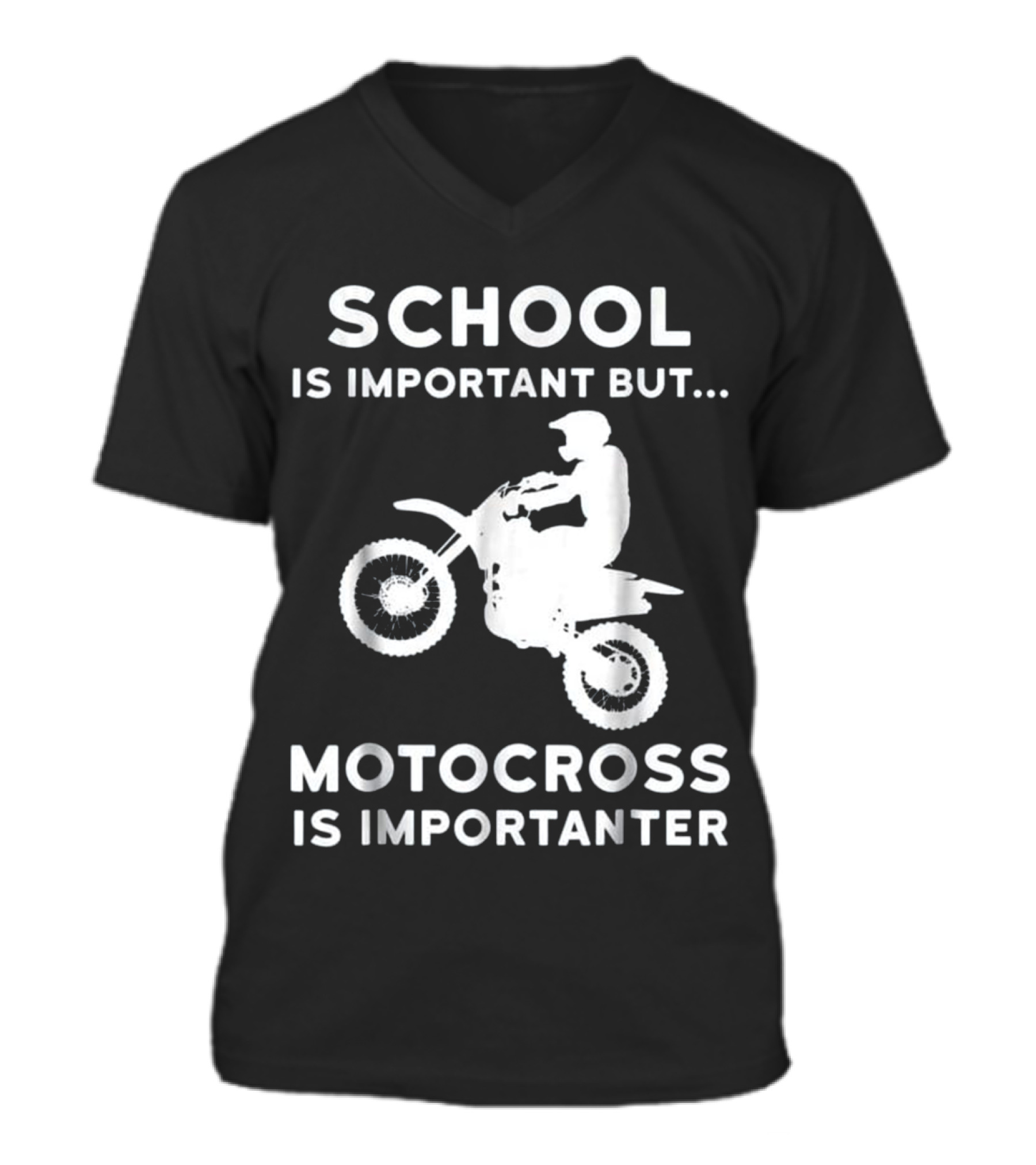 Funny Graduation Gift for Dirtbike Mo V-Neck Unisex T-Shirt