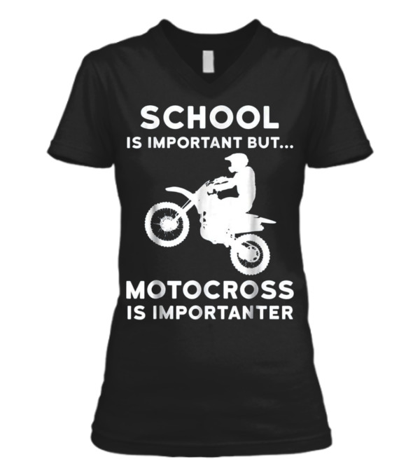 Funny Graduation Gift for Dirtbike Mo V-Neck Womens T-Shirt Funny Graduation Gift for Dirtbike Mo V-Neck Womens T-Shirt
