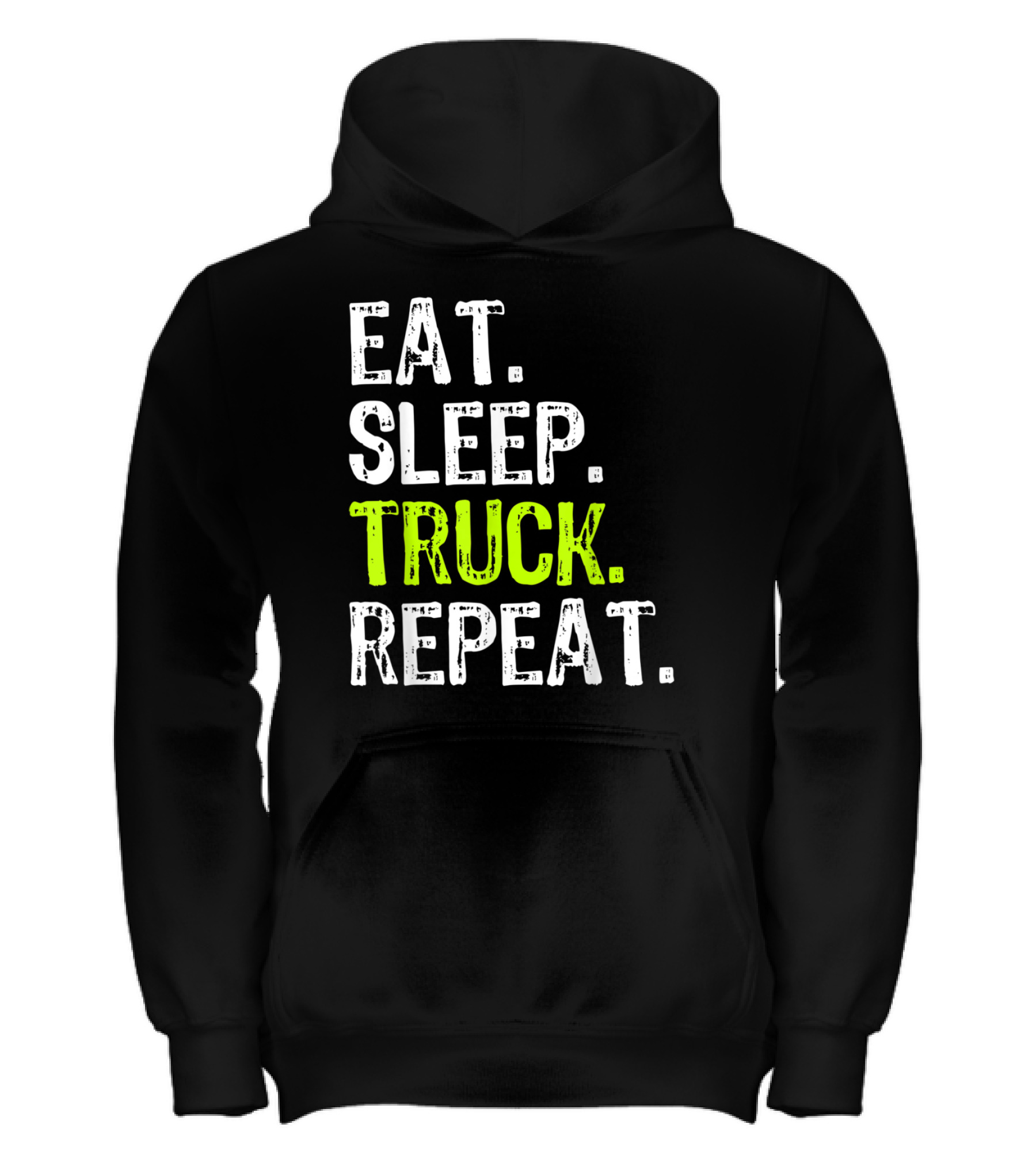 Eat Sleep Truck Repeat Trucker Driver Fun Kids Hoodie