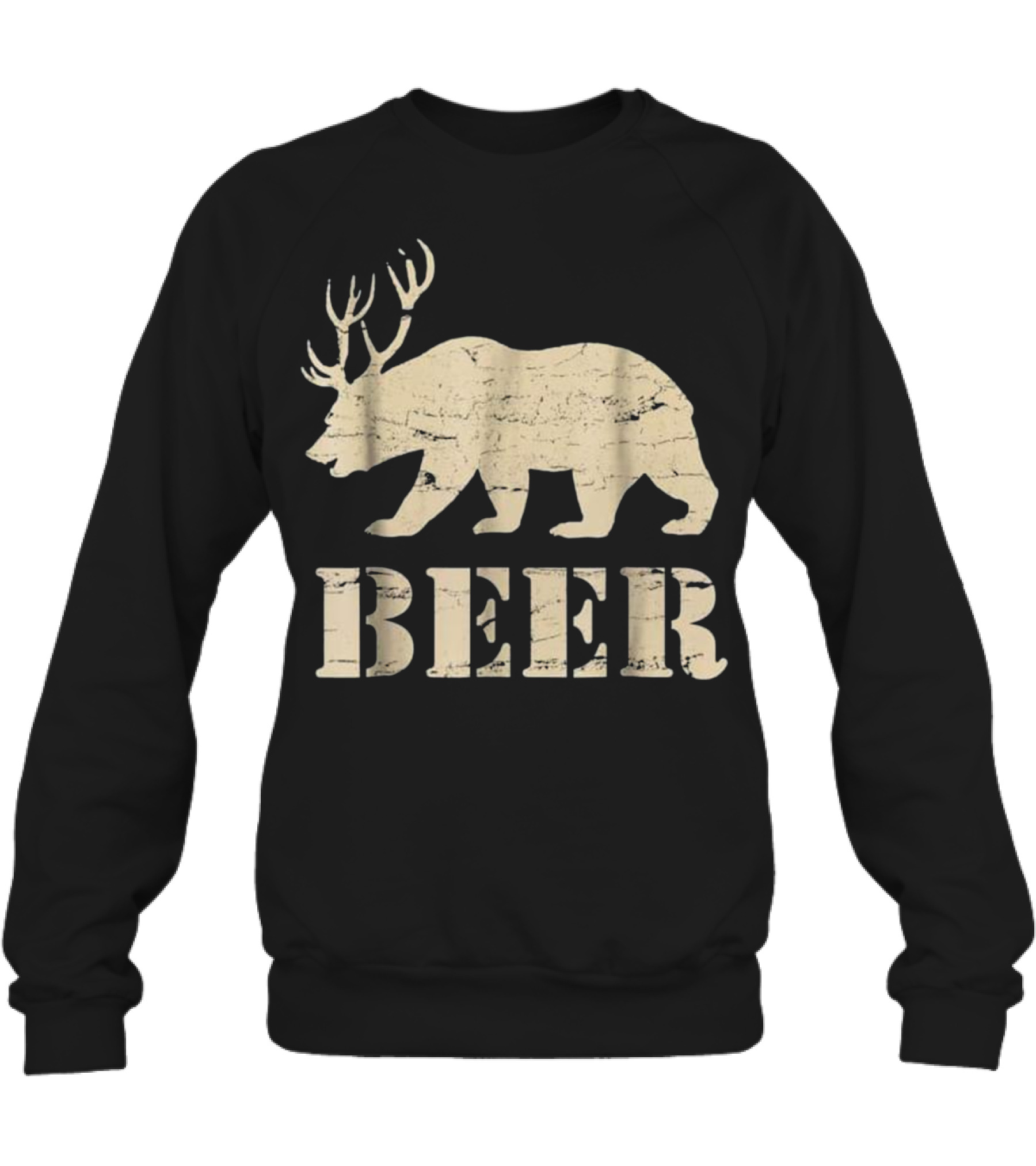 Beer, Bear, Deer, IPA, Pub Beer Crewneck Sweatshirt