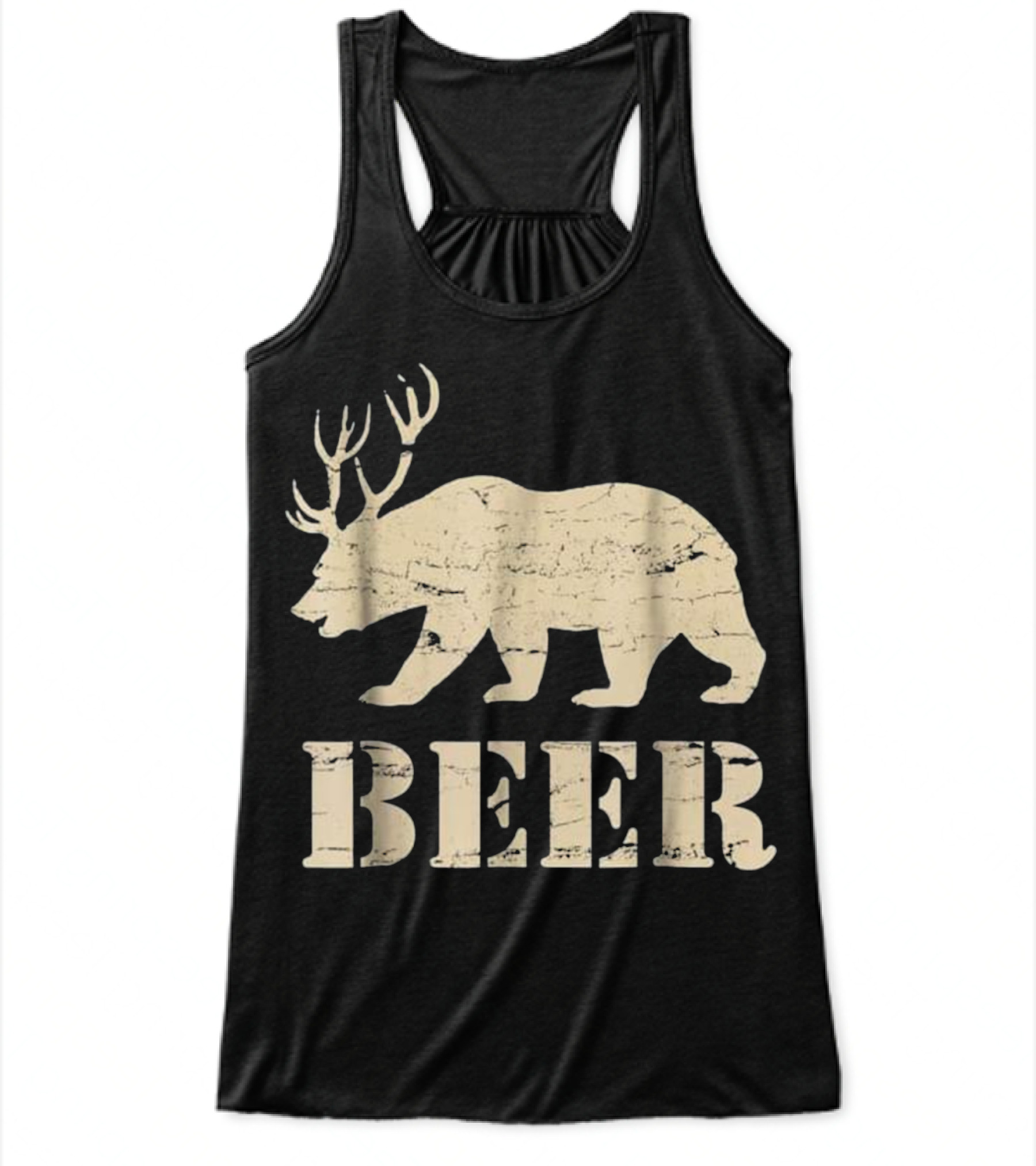 Beer, Bear, Deer, IPA, Pub Beer Flowy Tank Top