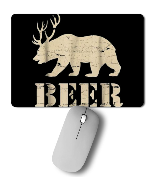 Beer, Bear, Deer, IPA, Pub Beer Mousepad Beer, Bear, Deer, IPA, Pub Beer Mousepad