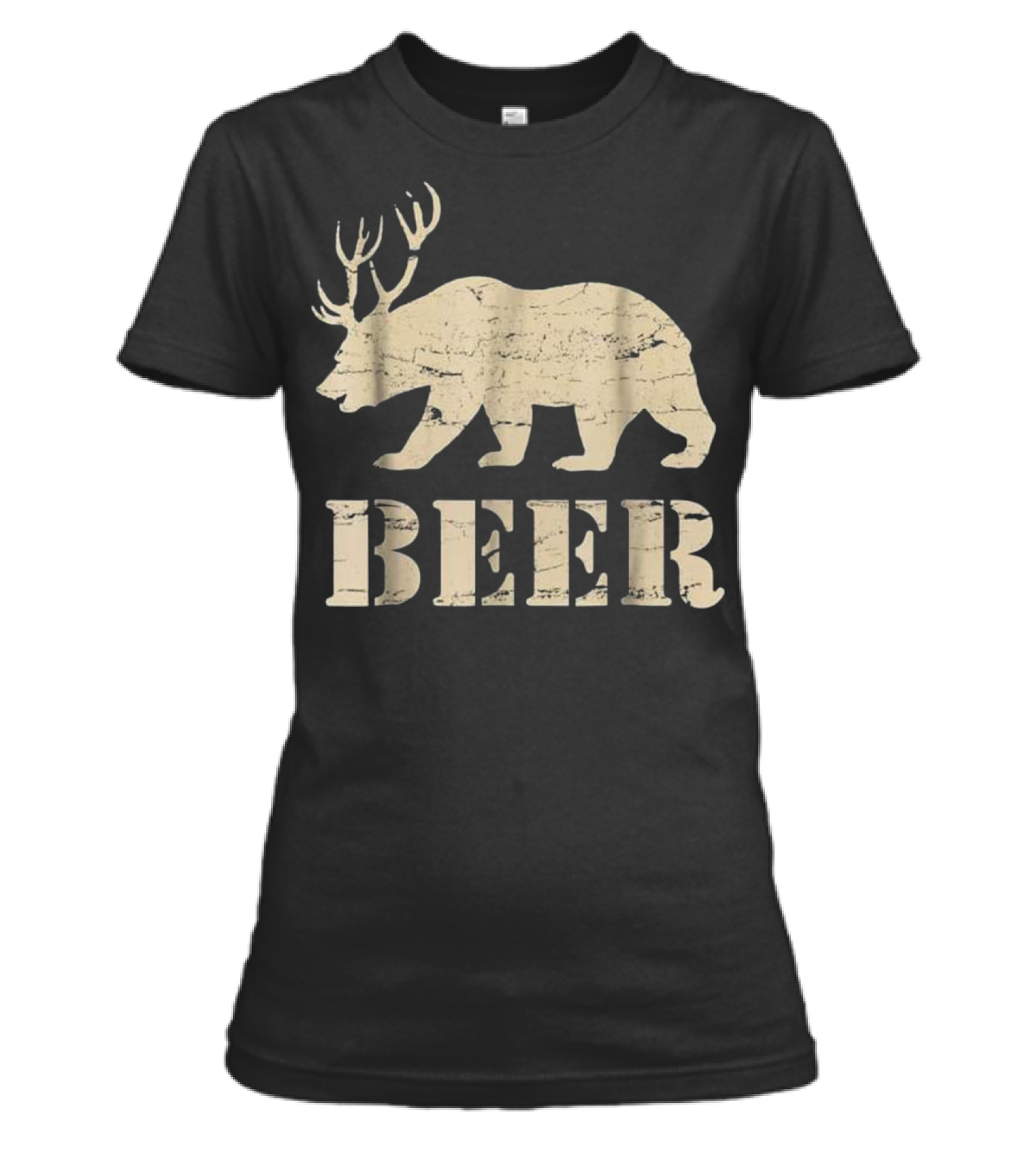 Beer, Bear, Deer, IPA, Pub Beer Womens T-Shirt