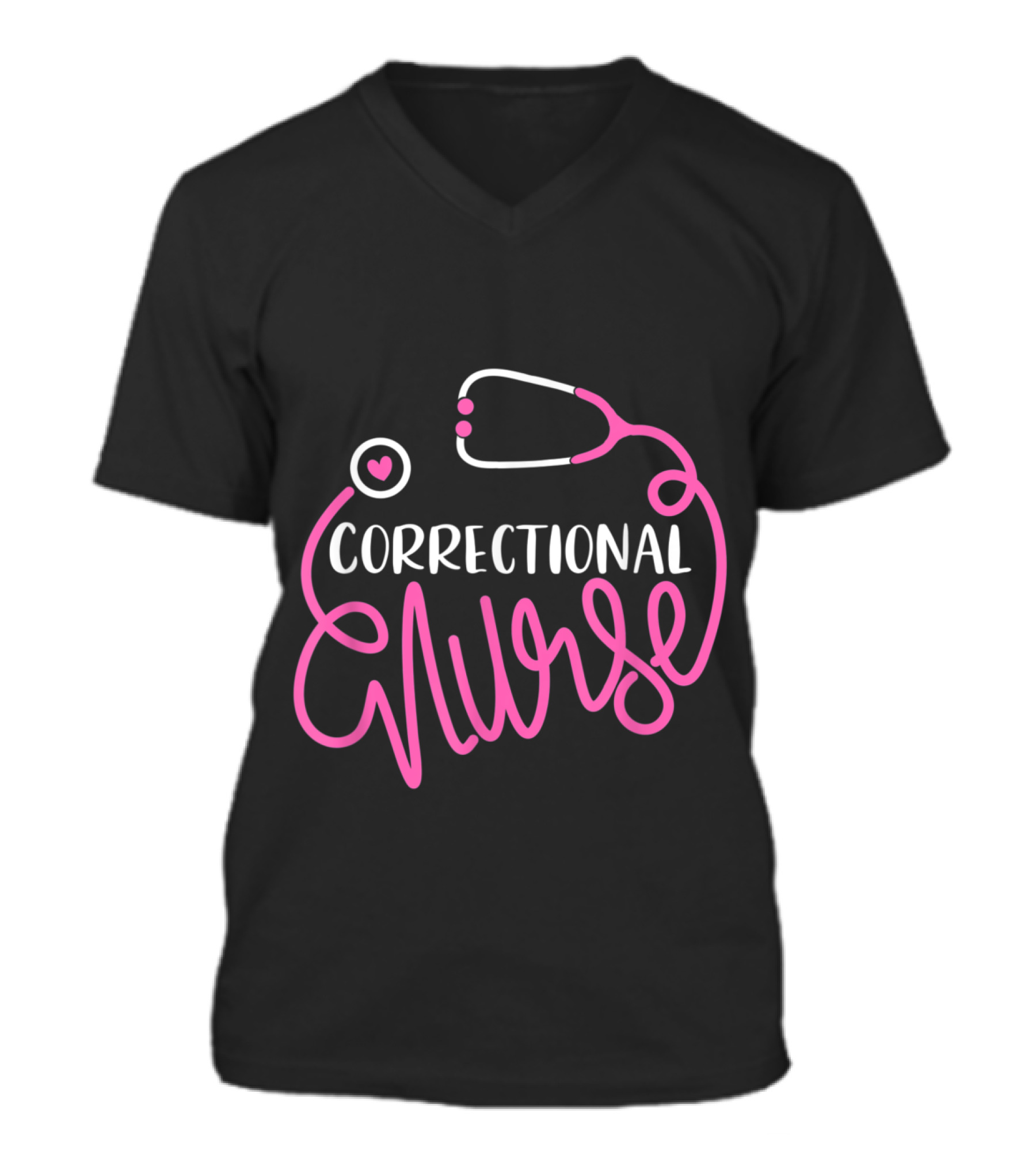 Correctional Nurse Funny Forensic Nur V-Neck Unisex T-Shirt