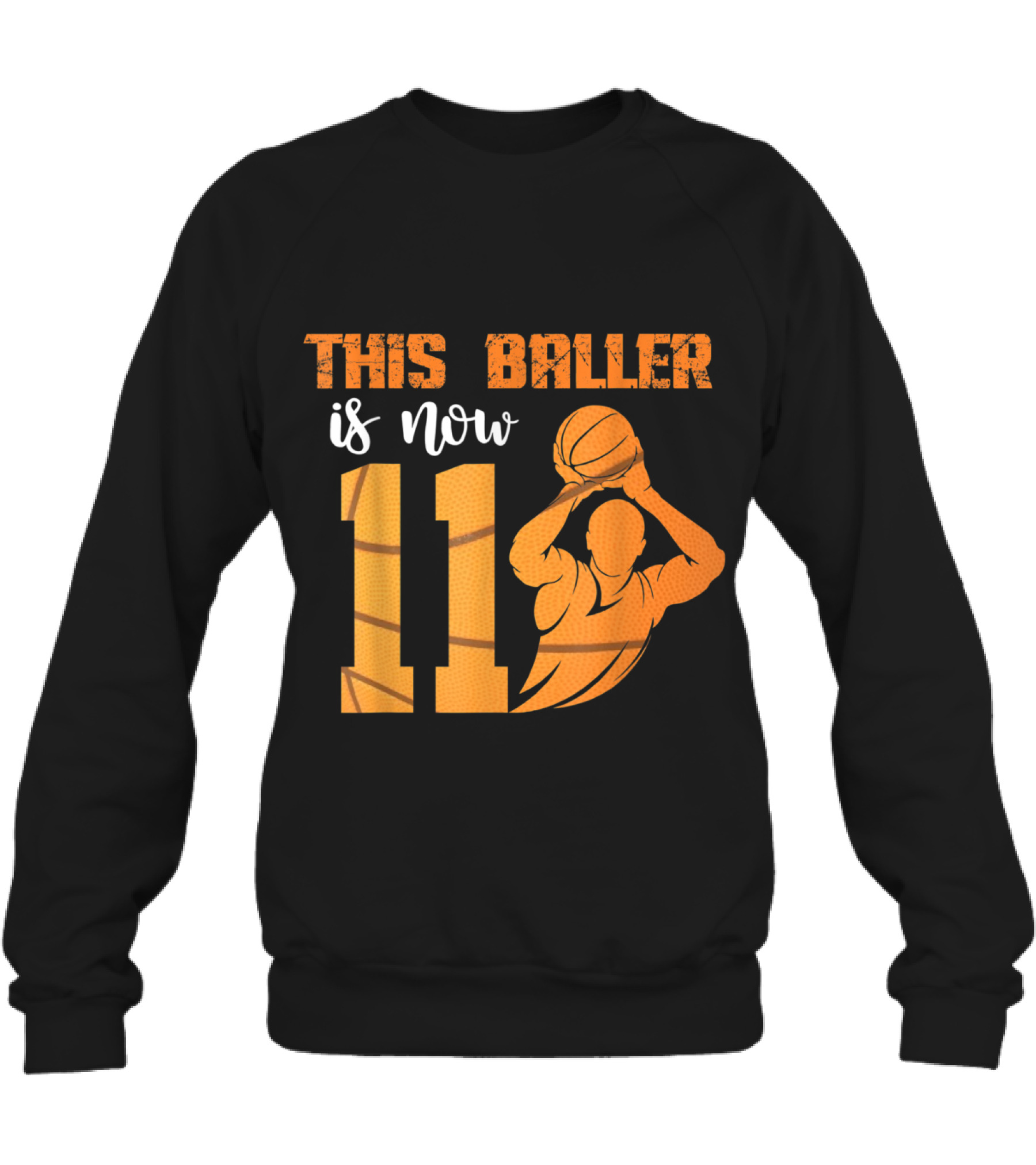 11th Birthday Basketball This Baller Crewneck Sweatshirt
