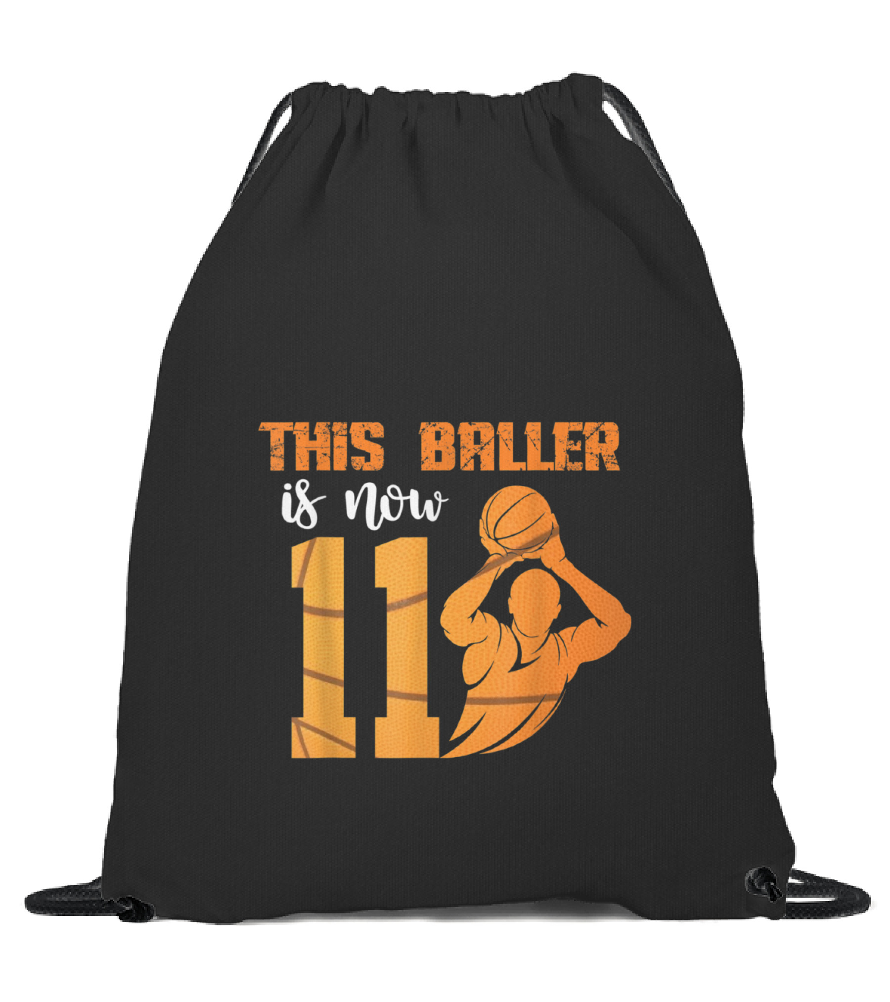 11th Birthday Basketball ...Drawstring Bag 