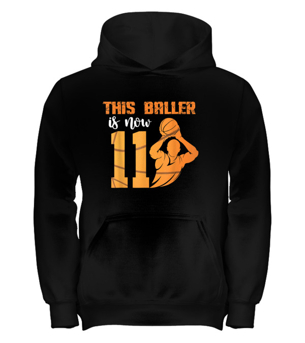 11th Birthday Basketball This Baller Kids Hoodie 11th Birthday Basketball This Baller Kids Hoodie