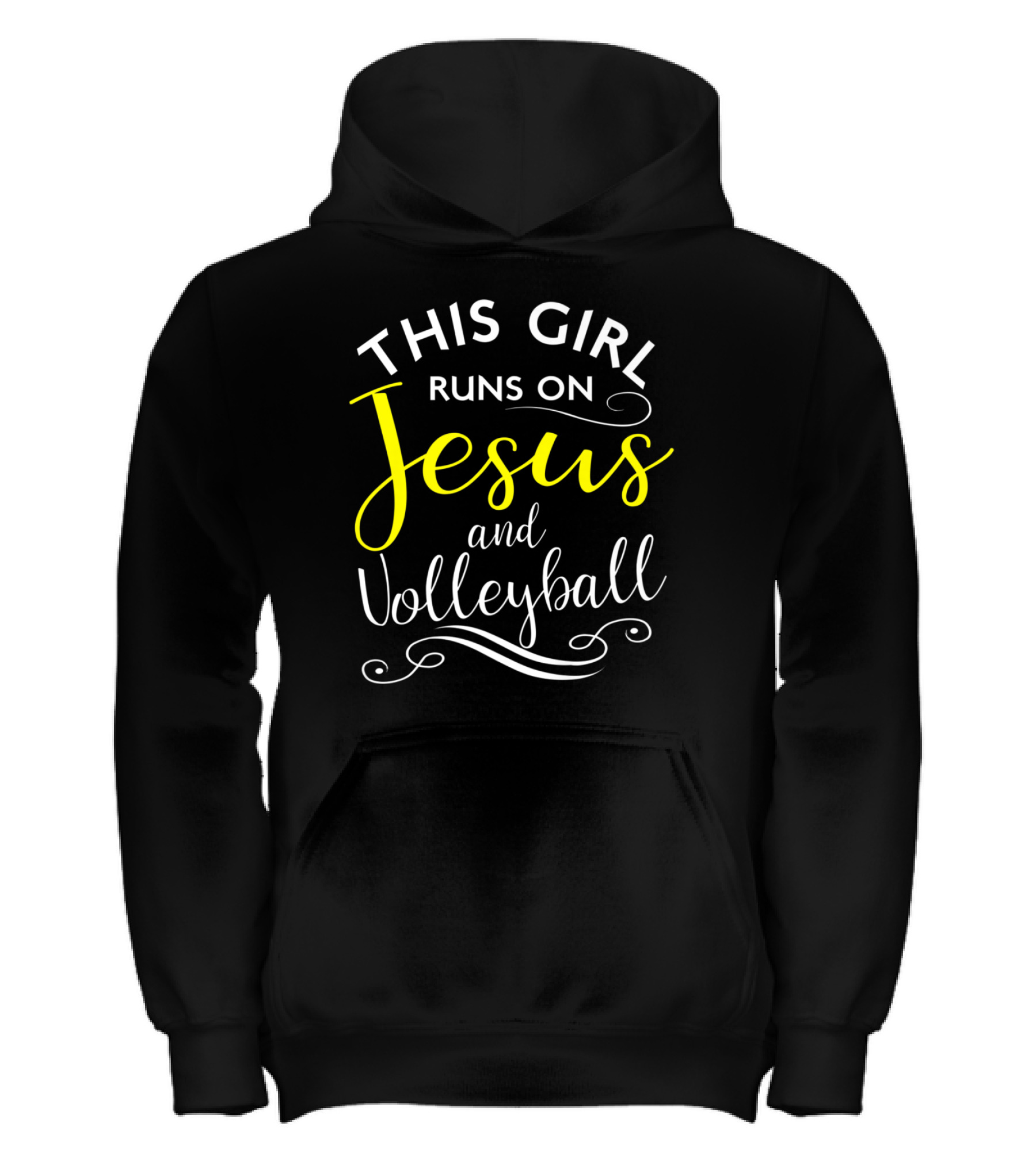 This Girl Runs On Jesus And Volley_1 Kids Hoodie