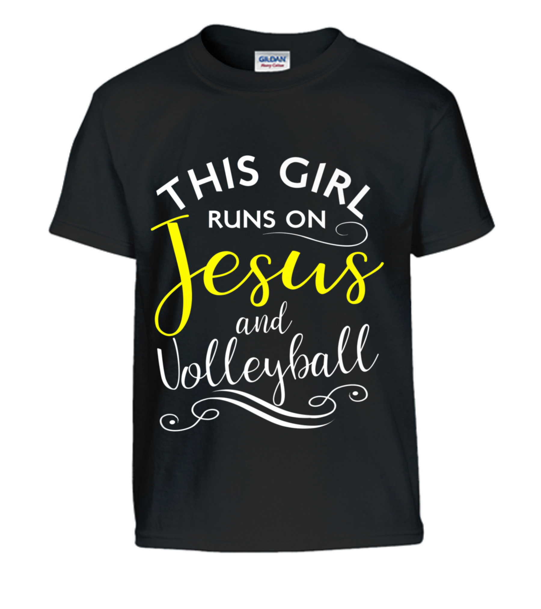 This Girl Runs On Jesus And Volley_1 Kids T-Shirt