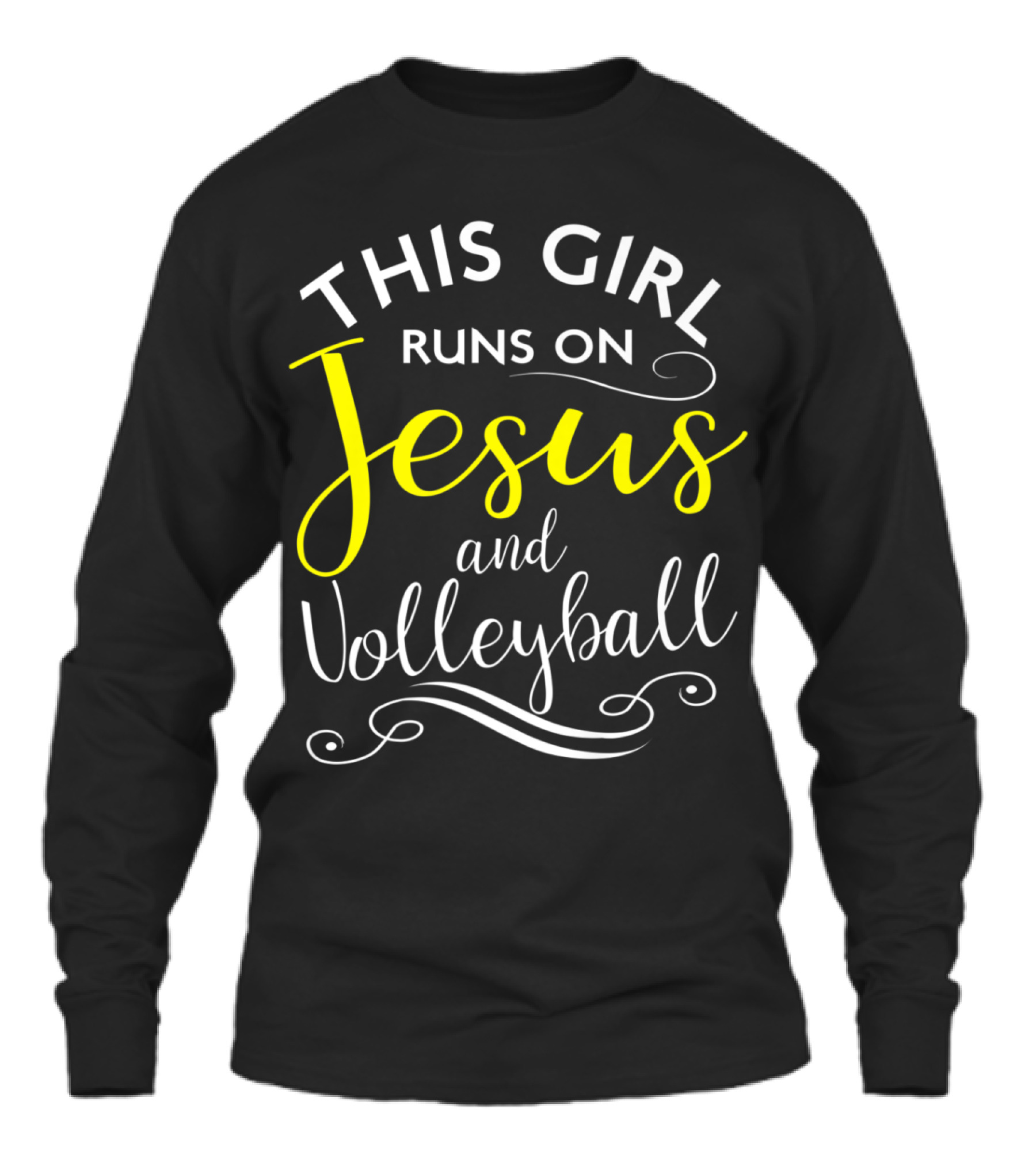 This Girl Runs On Jesus And Volley_1 Unisex Long Sleeve