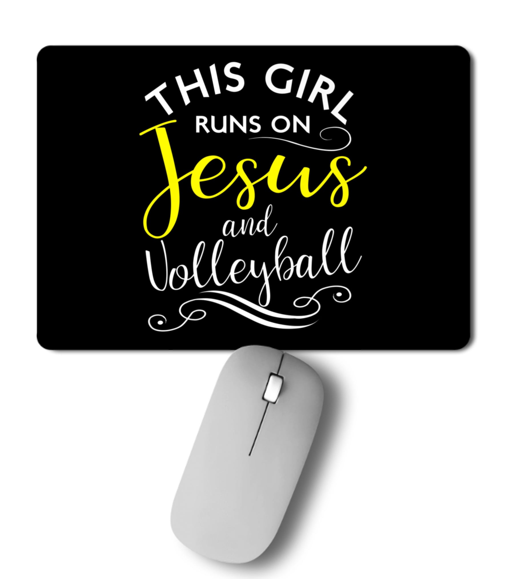 This Girl Runs On Jesus And Volley_1 Mousepad This Girl Runs On Jesus And Volley_1 Mousepad