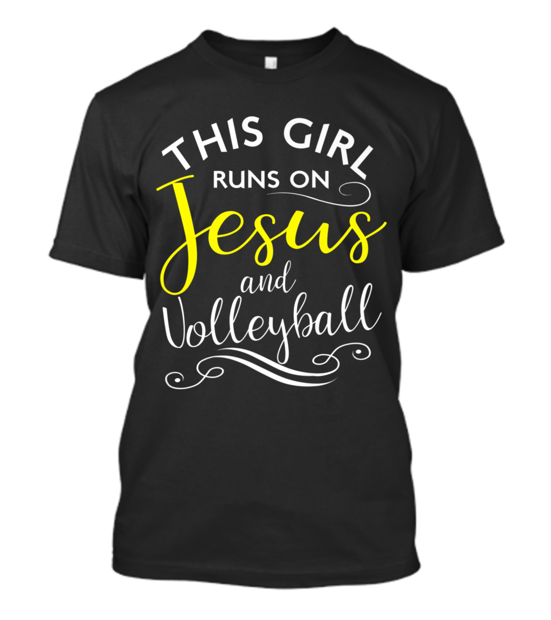 This Girl Runs On Jesus And Volley_1 T-Shirt