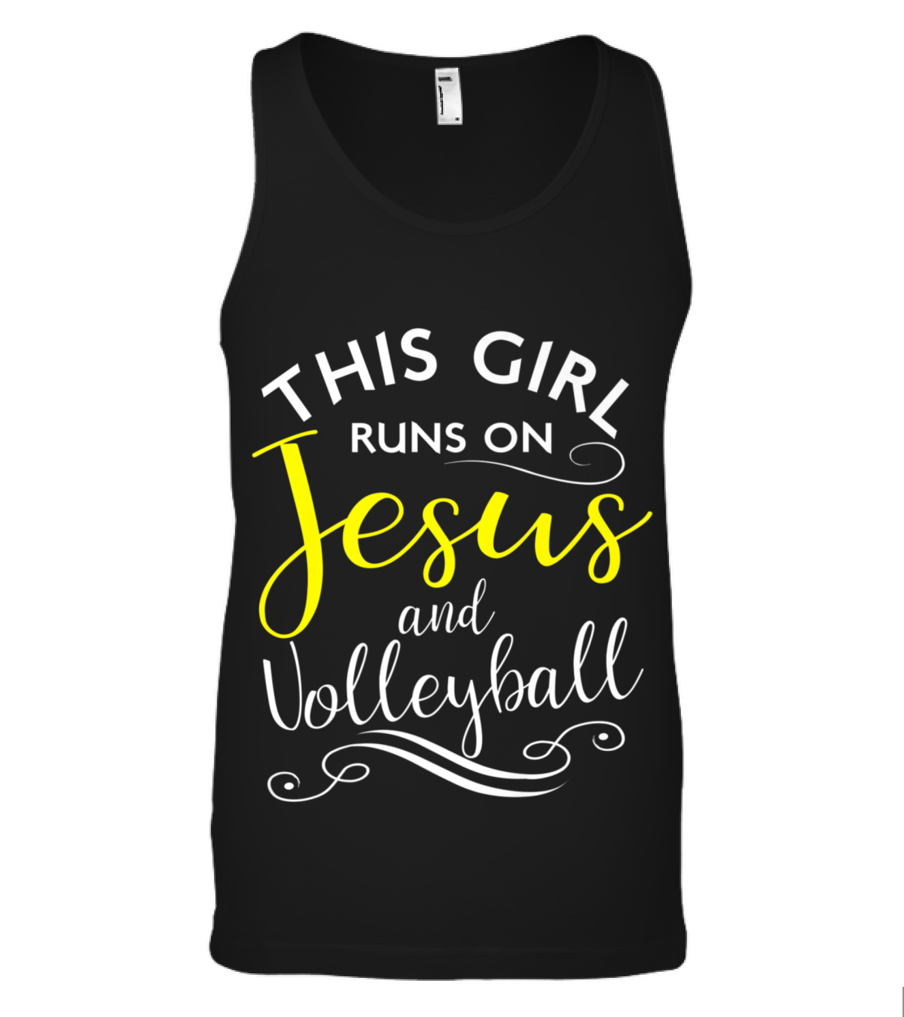 This Girl Runs On Jesus And Volley_1 Tank Top