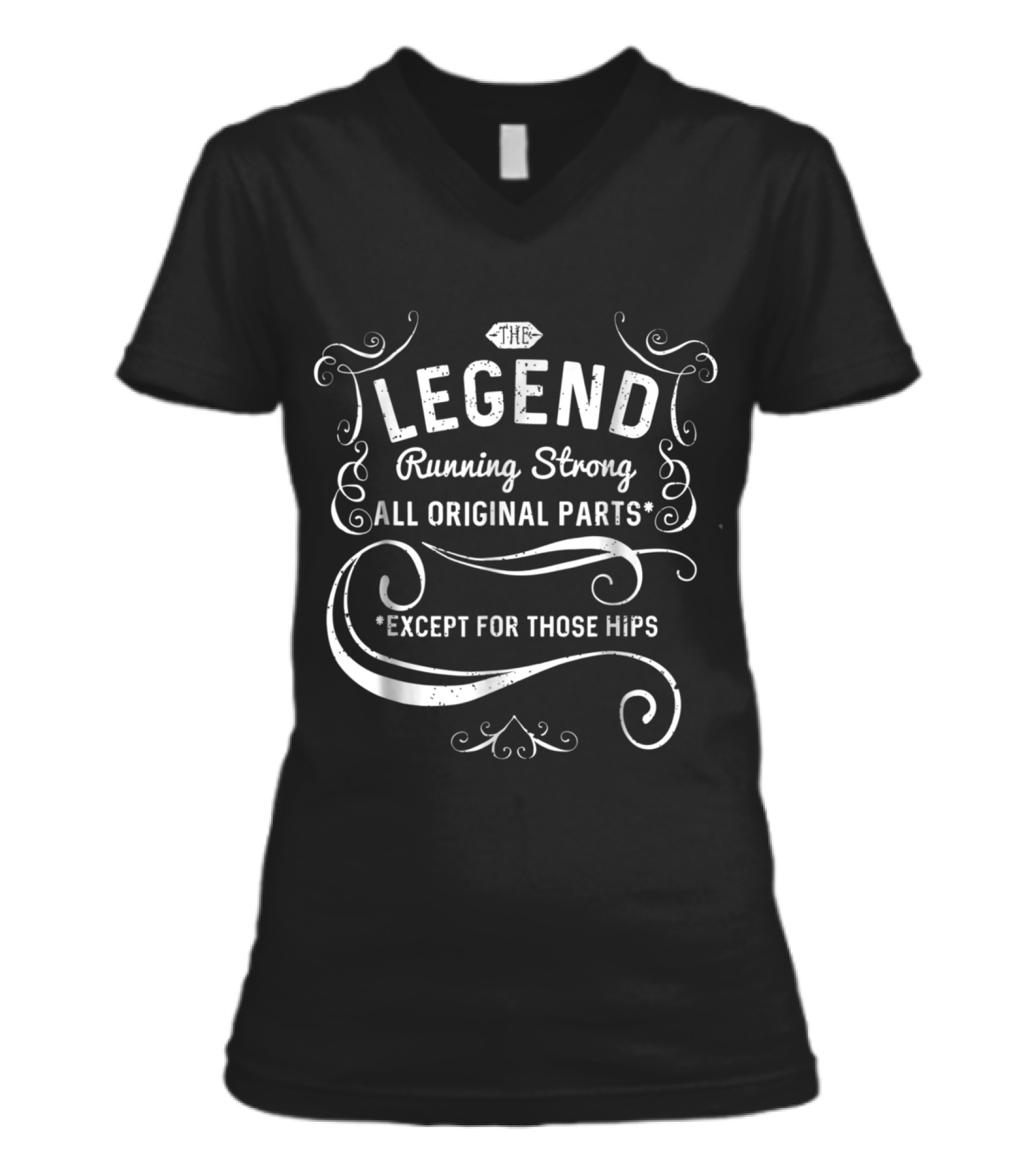 Original Parts Funny Both Hips Replaced V-Neck Womens T-Shirt
