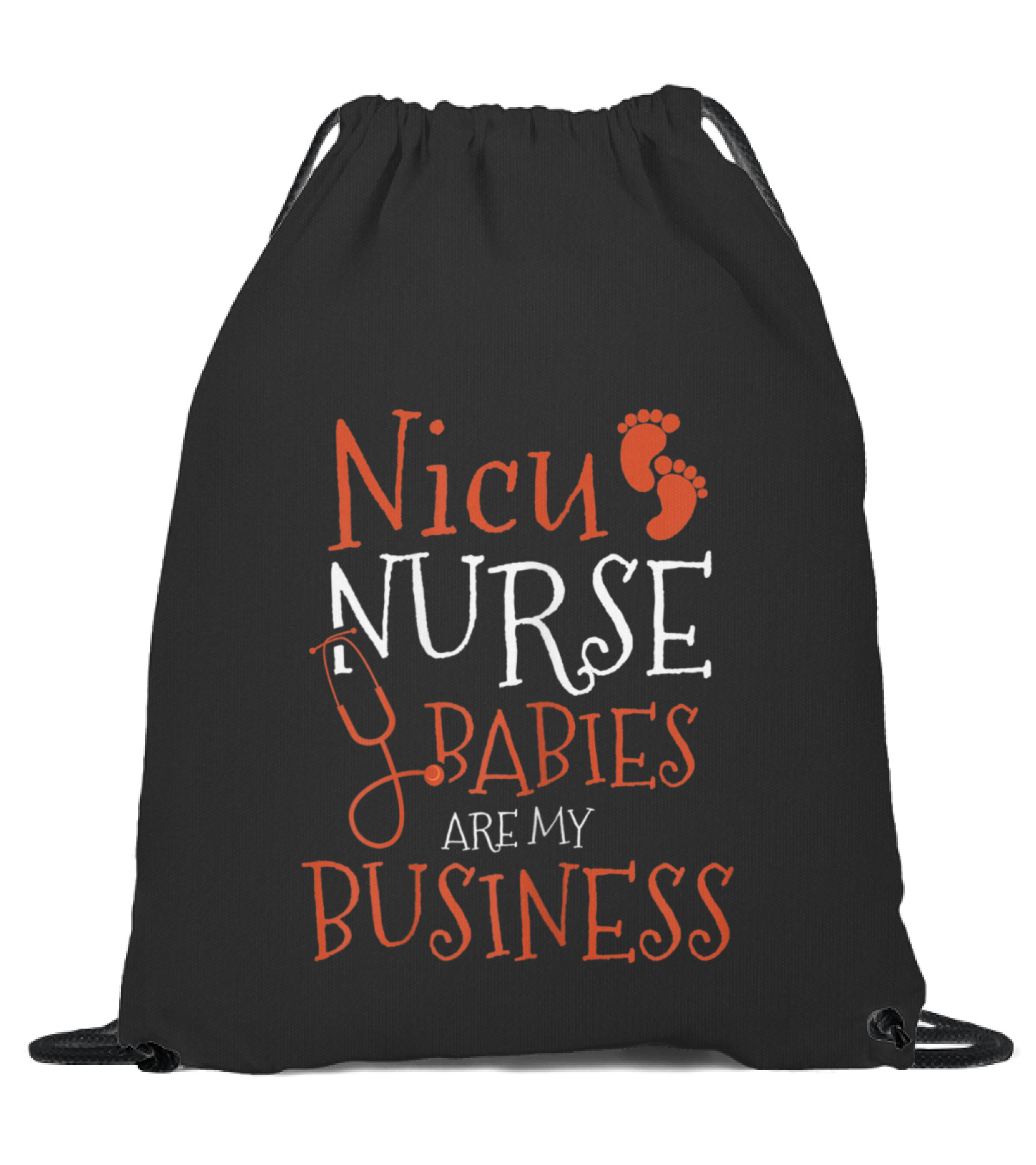 Womens Nicu Nurse Babies ...Drawstring Bag 