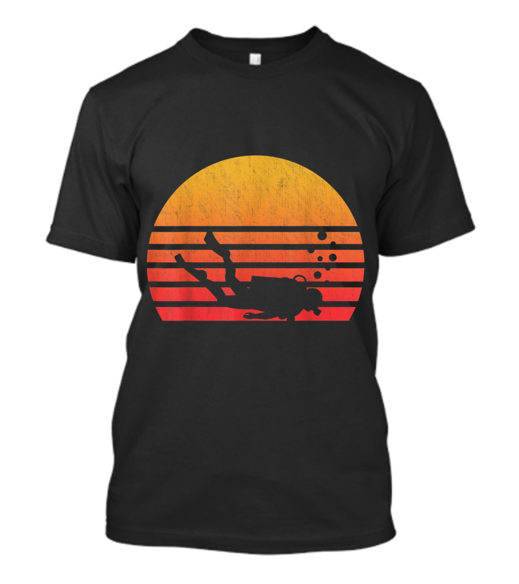 Vintage Retro Sunset Scuba Diving T-Shirt Vintage Retro Sunset Scuba Diving T-Shirt
