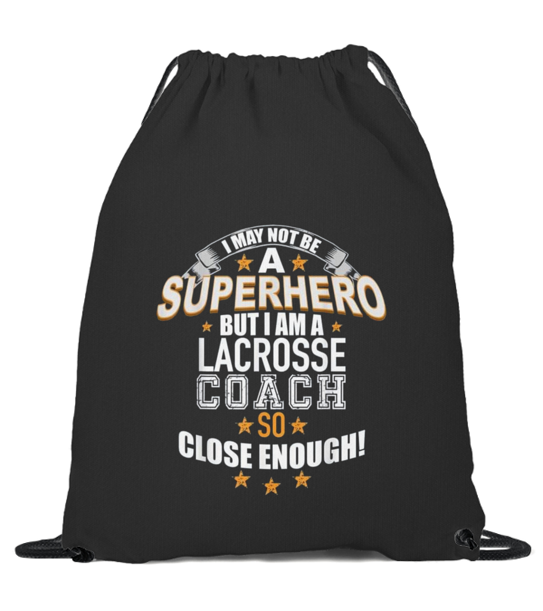 Lacrosse Coach Superhero ...Drawstring Bag 