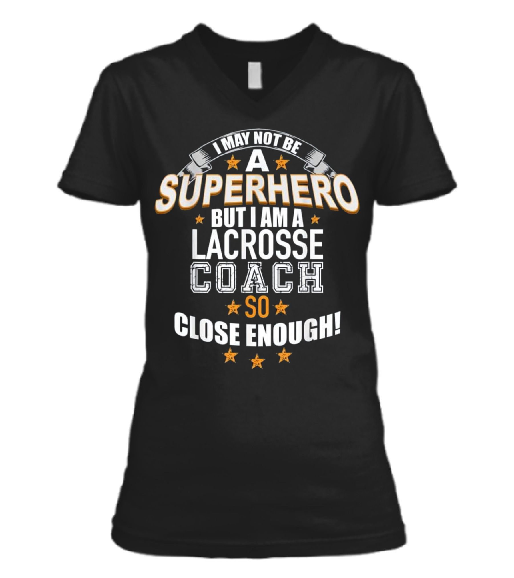 Lacrosse Coach Superhero Gift Shi V-Neck Womens T-Shirt Lacrosse Coach Superhero Gift Shi V-Neck Womens T-Shirt