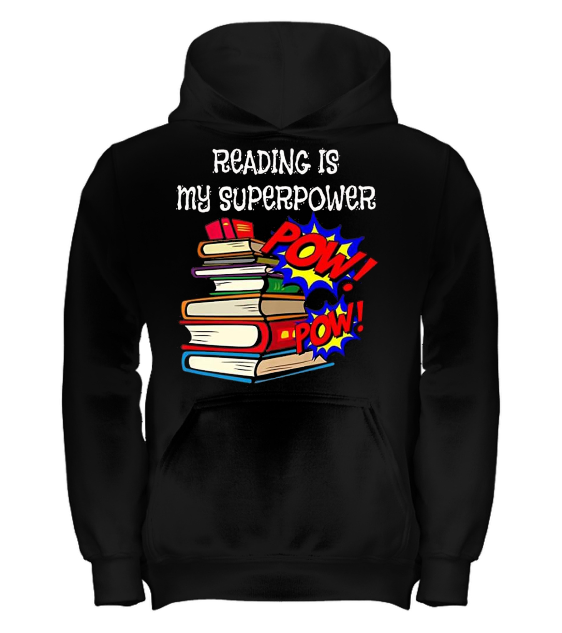 Reading Is My Super Power Superhe Kids Hoodie