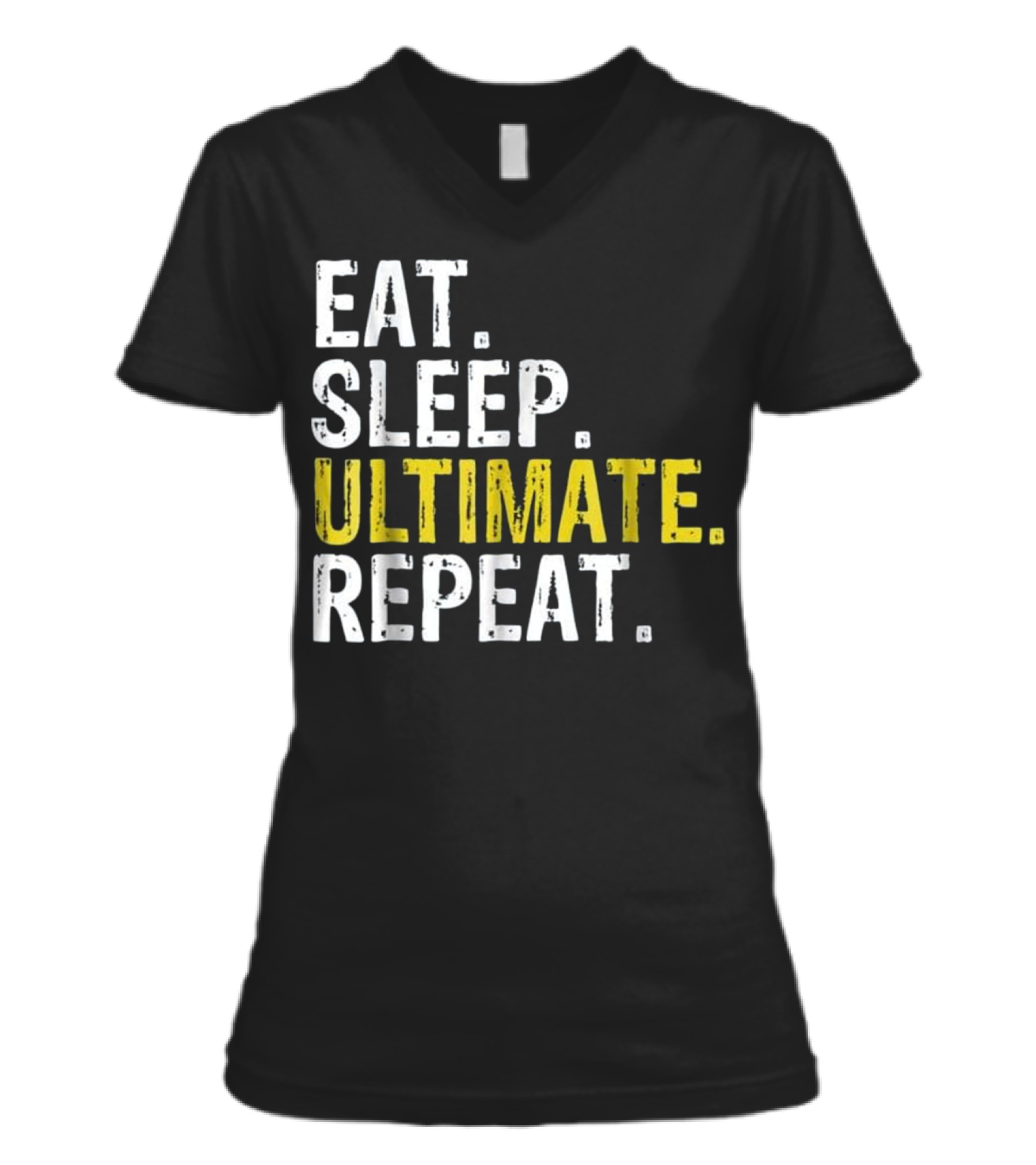 Eat Sleep Ultimate Frisbee Repea V-Neck Womens T-Shirt