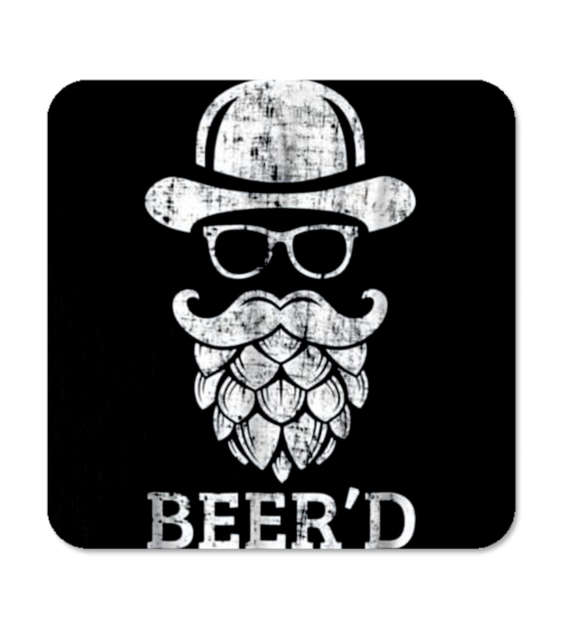 Beerd Funny Beard Hop He Coaster Beerd Funny Beard Hop He Coaster
